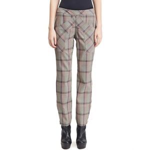 Snider Franz Wool-Blend Trouser Pants Womens Size 0 NWT Plaid Retail $425 6457